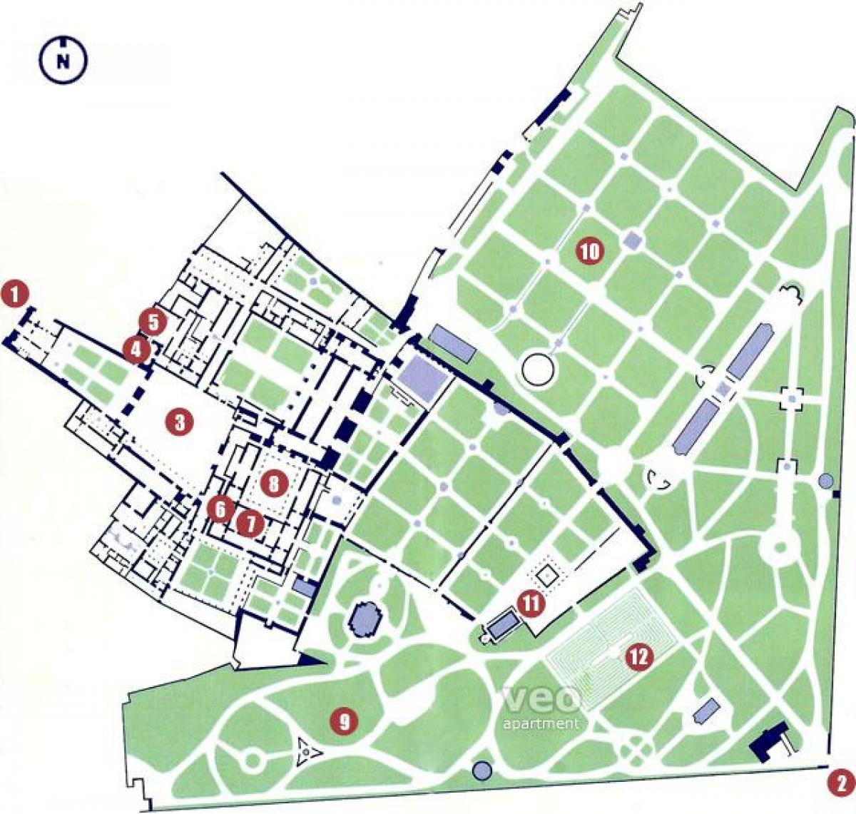 ألكازار إشبيلية خريطة