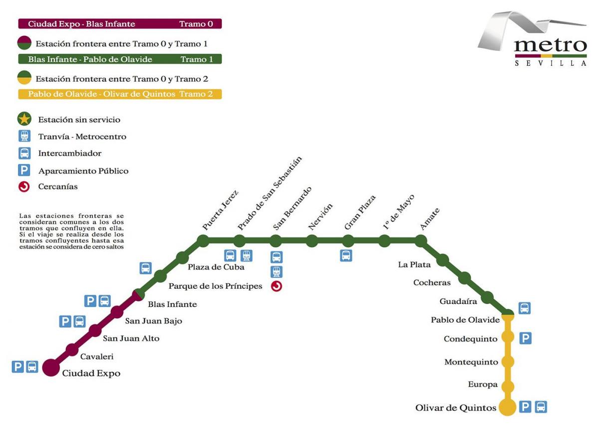 مترو إشبيلية خريطة