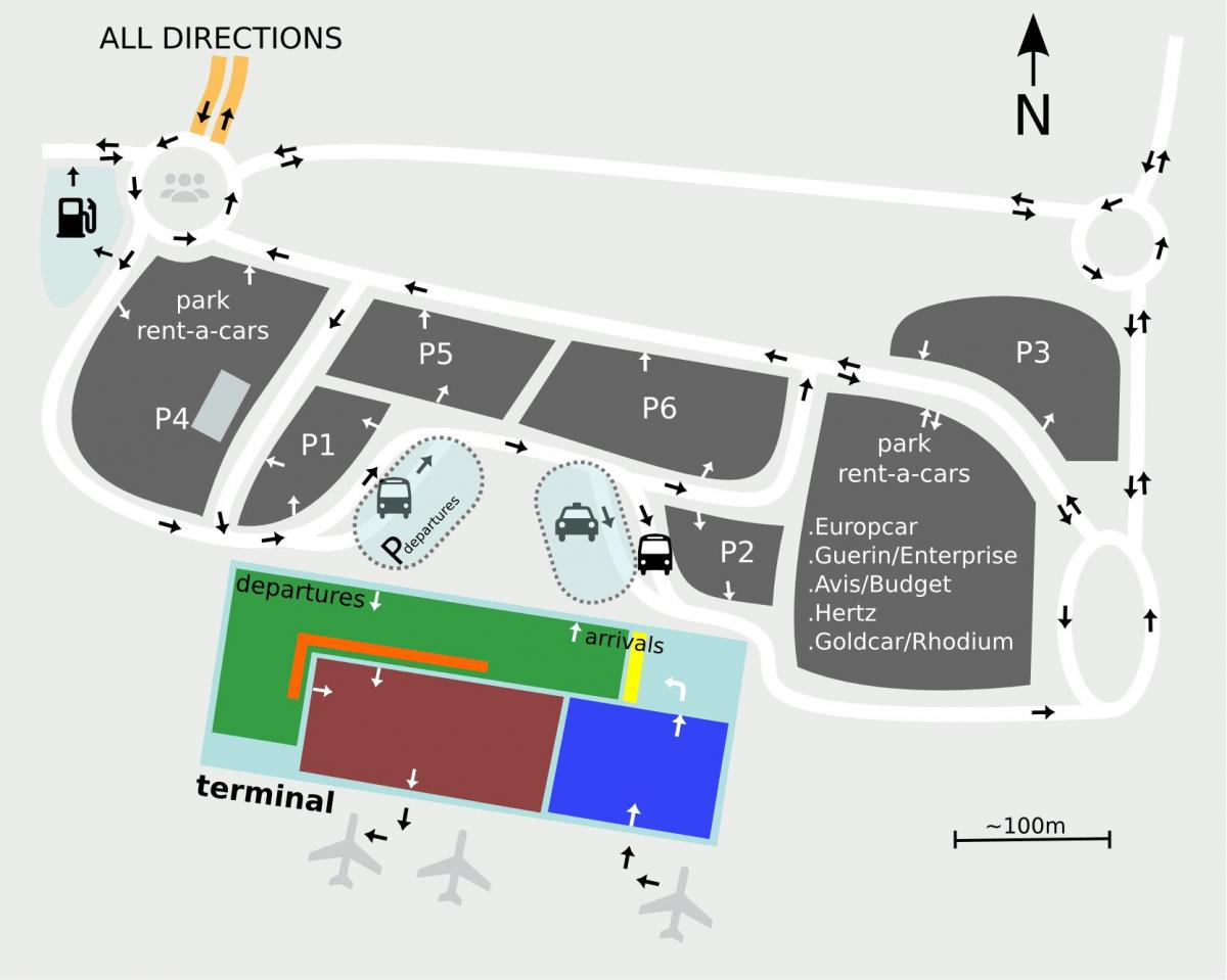 مطار اشبيلية خريطة