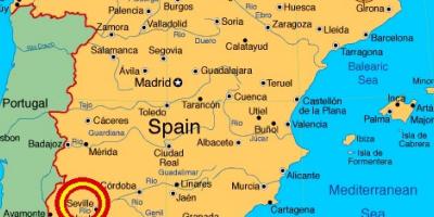 خريطة إسبانيا عرض إشبيلية